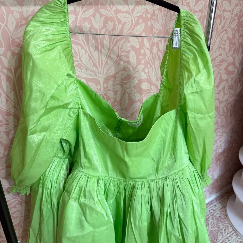 Selkie The Avocado Recycled Puff Dress - 5X - Picture 4 of 5